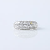 Dome Style Pave Set Lab Grown Diamond Chunky Ring