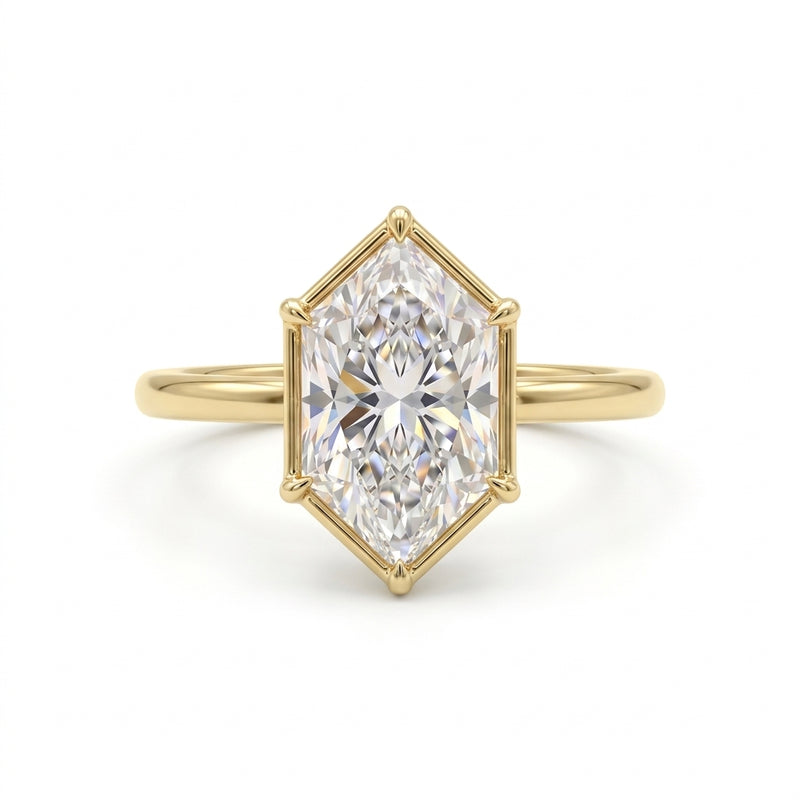Dutch Marquise Cut Lab-Grown Diamond Solitaire Engagement Ring