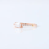 East West Emerald Cut Lab Grown Diamond Accent Ring