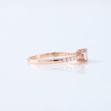 East West Emerald Cut Lab Grown Diamond Accent Ring
