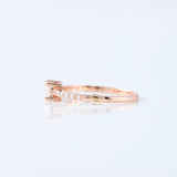 East West Emerald Cut Lab Grown Diamond Accent Ring