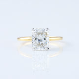 Elongated Cushion Cut Moissanite Solitaire Engagement Ring