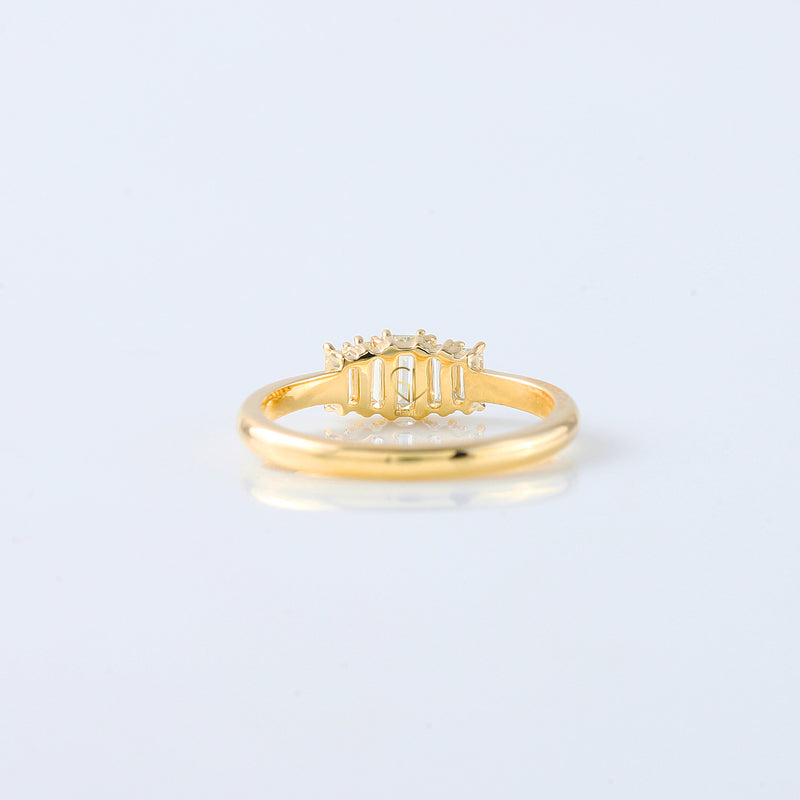 Emerald Cut lab Grown Diamond Five Stone Band
