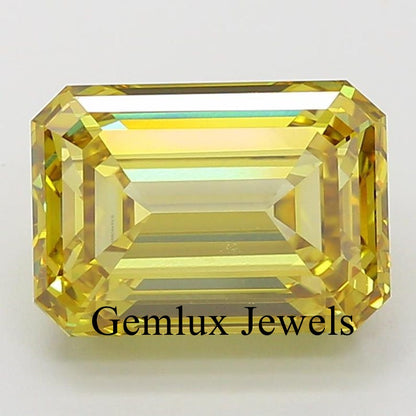 Fancy Intense Yellow Emerald Cut Lab Grown Diamond