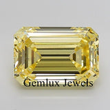 Fancy Intense Yellow Emerald Cut Lab Grown Loose Diamond