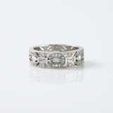Fancy Lab Grown Diamond Art Deco Wedding Band