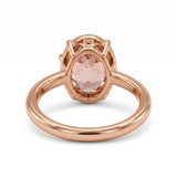 Fancy Pink Oval Solitaire Lab Grown Diamond Ring