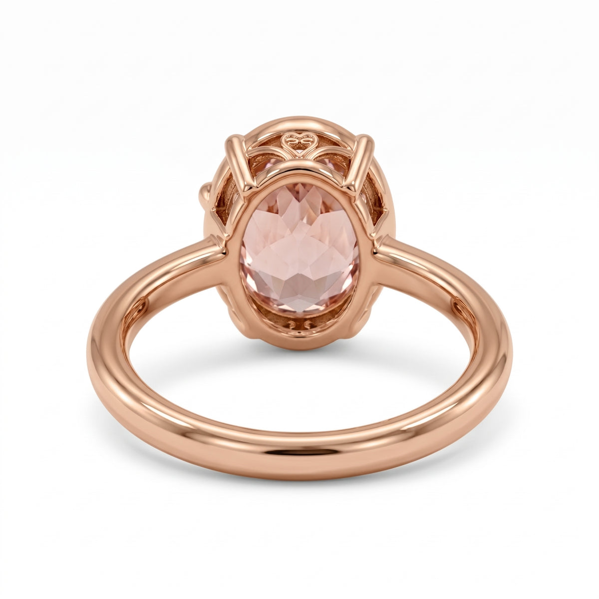 Fancy Pink Oval Solitaire Lab Grown Diamond Ring