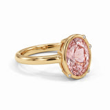 Fancy Pink Oval Solitaire Lab Grown Diamond Ring