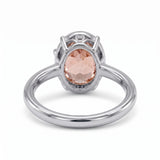 Fancy Pink Oval Solitaire Lab Grown Diamond Ring