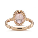 Fancy Pink Oval Solitaire Lab Grown Diamond Ring
