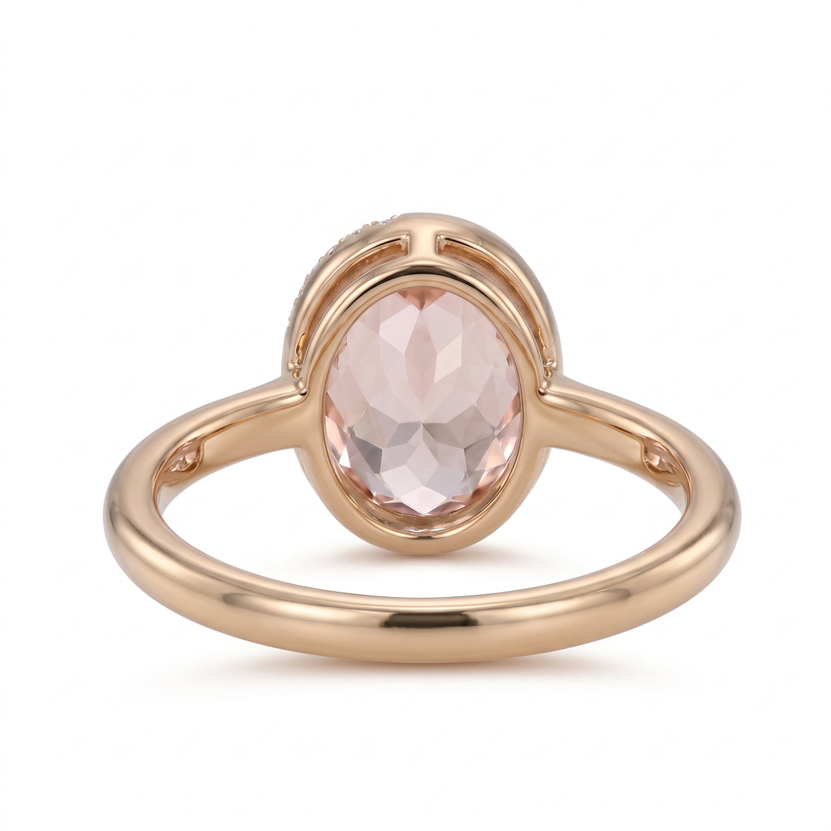Fancy Pink Oval Solitaire Lab Grown Diamond Ring