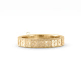 Five Stone Moissanite Antique Milgrain Wedding Band