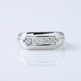 Five Stone Lab Grown Diamond Channel Set Men's Wedding Band