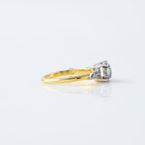 Five Stone Round Moissanite Two Tone Vintage Engagement Ring
