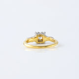 Five Stone Round Moissanite Two Tone Vintage Engagement Ring