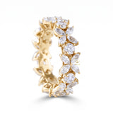 Floral Inspired Moissanite Wedding Band