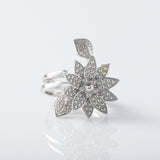 Floral and Leaf Shape Engagement Ring