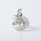 Floral and Leaf Shape Engagement Ring