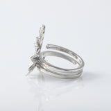 Floral and Leaf Shape Engagement Ring