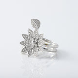 Floral and Leaf Shape Engagement Ring