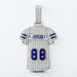Gridiron Football Jersey Moissanite Diamond Pendent
