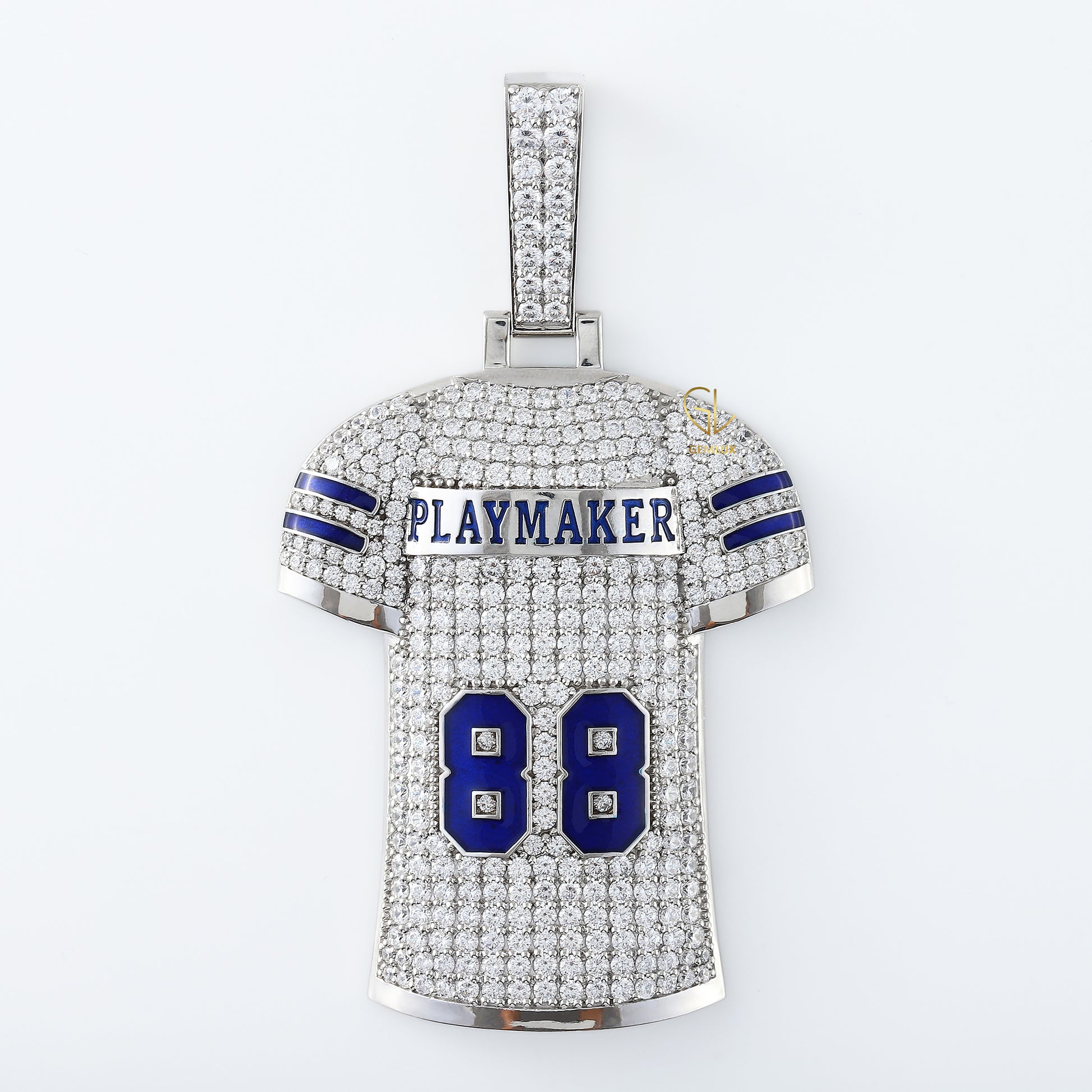 Gridiron Football Jersey Moissanite Diamond Pendent