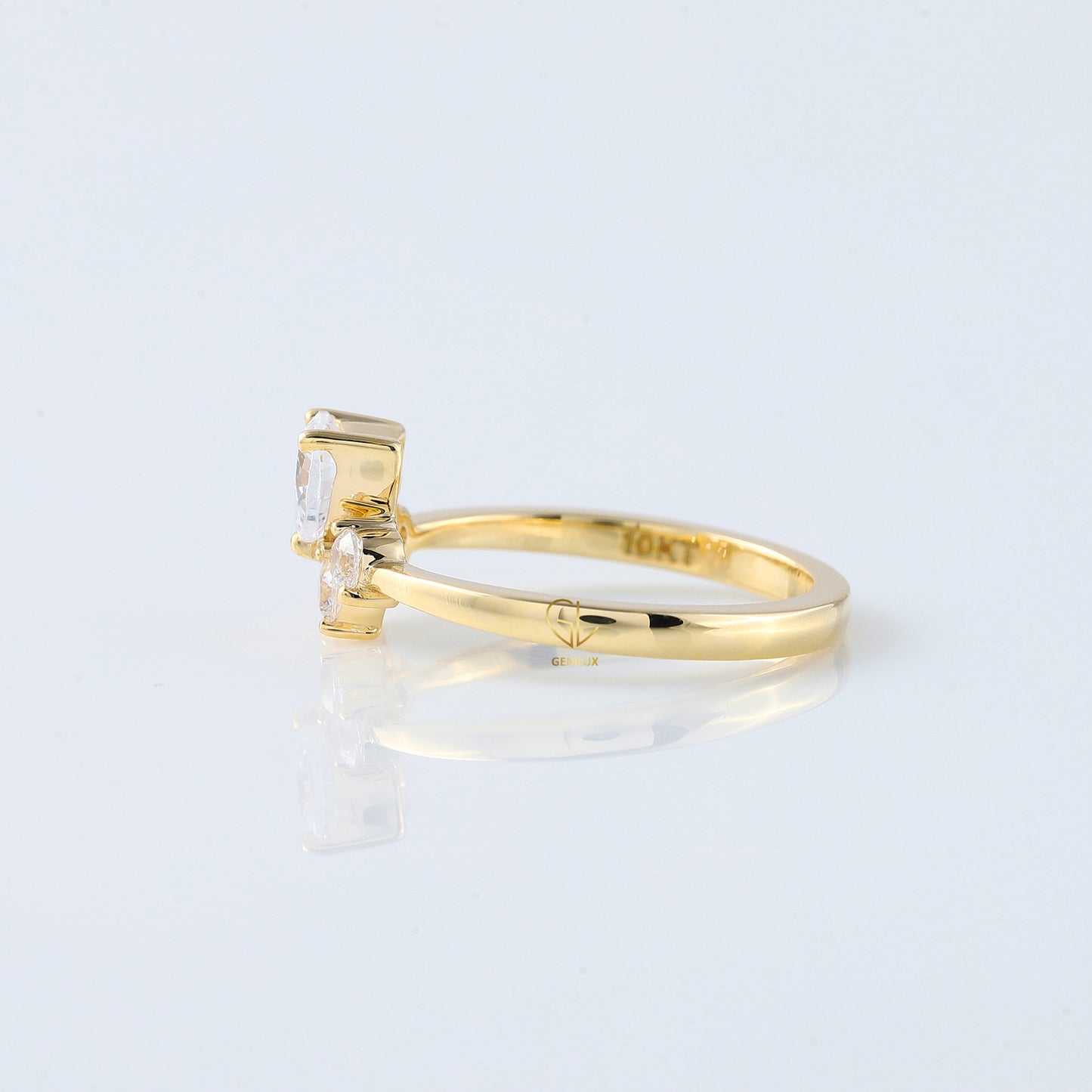 Heart & Round Cut Lab Grown Diamond Five Stone Ring