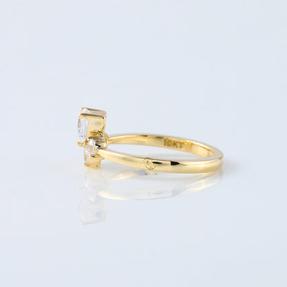 Heart & Round Cut Lab Grown Diamond Five Stone Ring