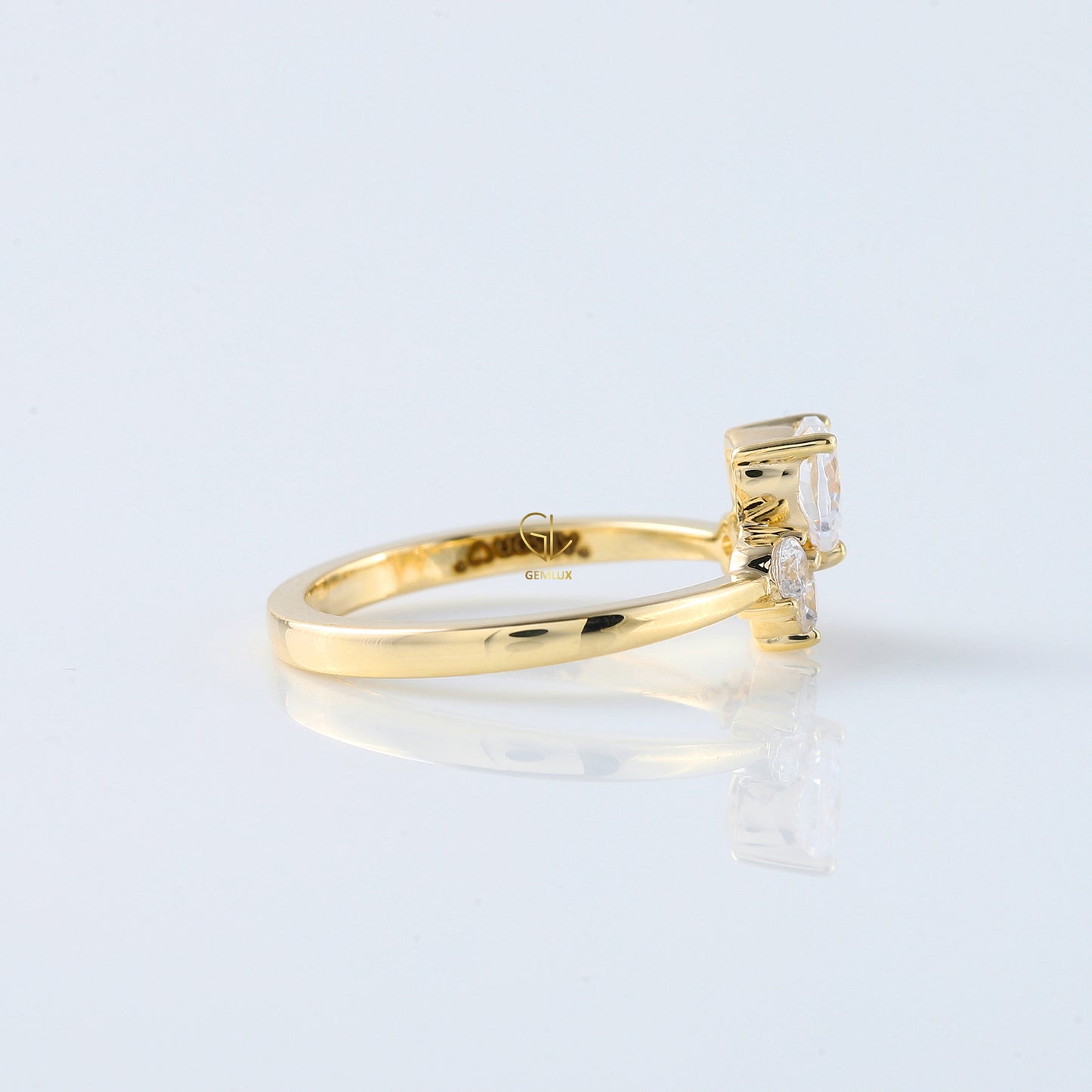 Heart & Round Cut Lab Grown Diamond Five Stone Ring