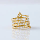 Heart & Round Cut Lab Grown Diamond Spiral Ring