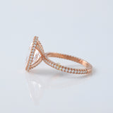 IGI Certified Oval Cut Lab Grown Diamond Halo Ring