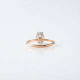 IGI Certified Oval Cut Lab Grown Diamond Hidden Halo Engagement Ring