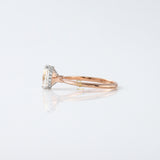 IGI Certified Oval Cut Lab Grown Diamond Hidden Halo Engagement Ring
