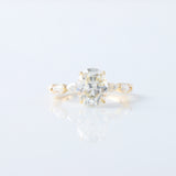 IGI Certified Oval Cut Lab Grown Diamond Solitaire With Accent Ring
