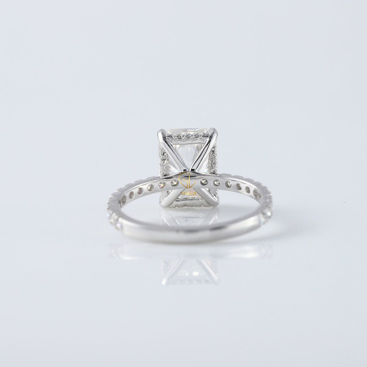 IGI Certified Radiant Cut Lab Grown Diamond Solitaire With Accent Ring