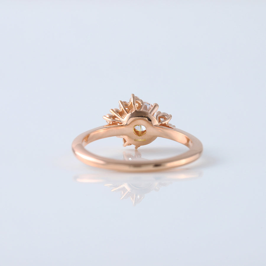 IGI Certified Round Cut Lab Grown Diamond Cluster Ring