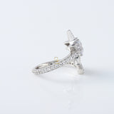 IGI Certified Round Cut Lab Grown Diamond Star Shape Ring
