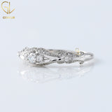 Art Deco Vintage Style Three Stone Wedding Ring