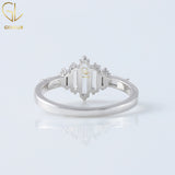 Seven Stone Baguette Cut Moissanite Engagement Ring