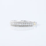 Art Deco Round Lab Grown Diamond Milgrain Wedding Band