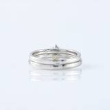 Round Cut Moissanite Diamond Solitaire Ring With Matching Eternity Wedding Ring Set 