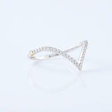 V Shape Lab Grown Diamond Wishbone Wedding Ring