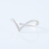V Shape Lab Grown Diamond Wishbone Wedding Ring