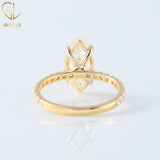 Selena Gomez Marquise Cut Moissanite Engagement Ring