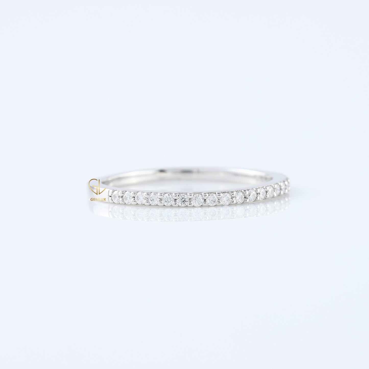 Delicate Moissanite Diamond Eternity Wedding Band