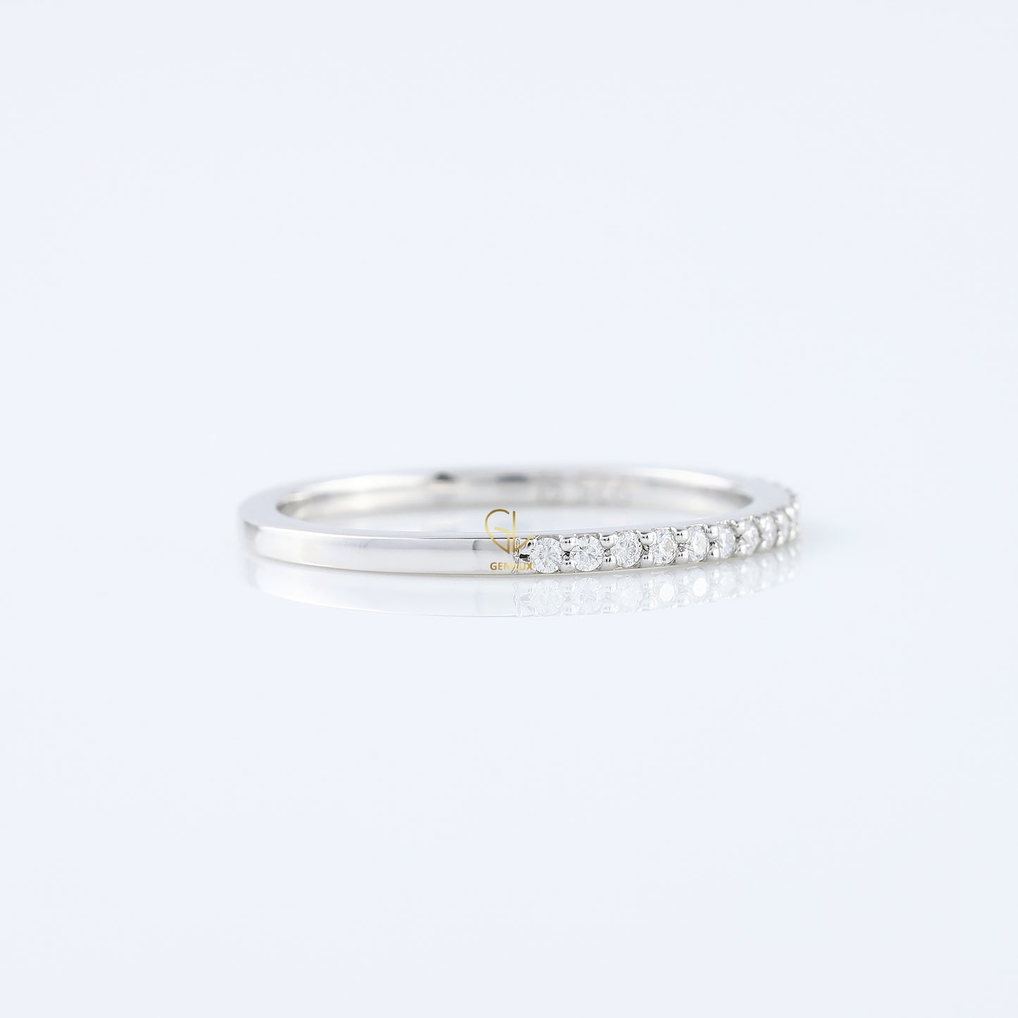 Delicate Moissanite Diamond Eternity Wedding Band