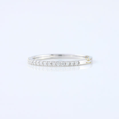 Delicate Moissanite Diamond Eternity Wedding Band