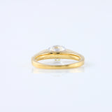 East to West IGI Certified Oval Cut Lab Grown Diamond Solitaire Engagement Ring