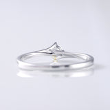 Round Diamond Solitaire Bypass Ring